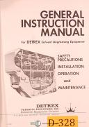 Detrex-Detrex Degreasing Solvent Equipment, Install Operation Parts Manual 1975-General-01